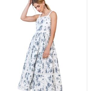Hunter Bell Bevins Dress Navy Flamingo